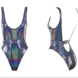 House of CB metallic one piece swimsuit